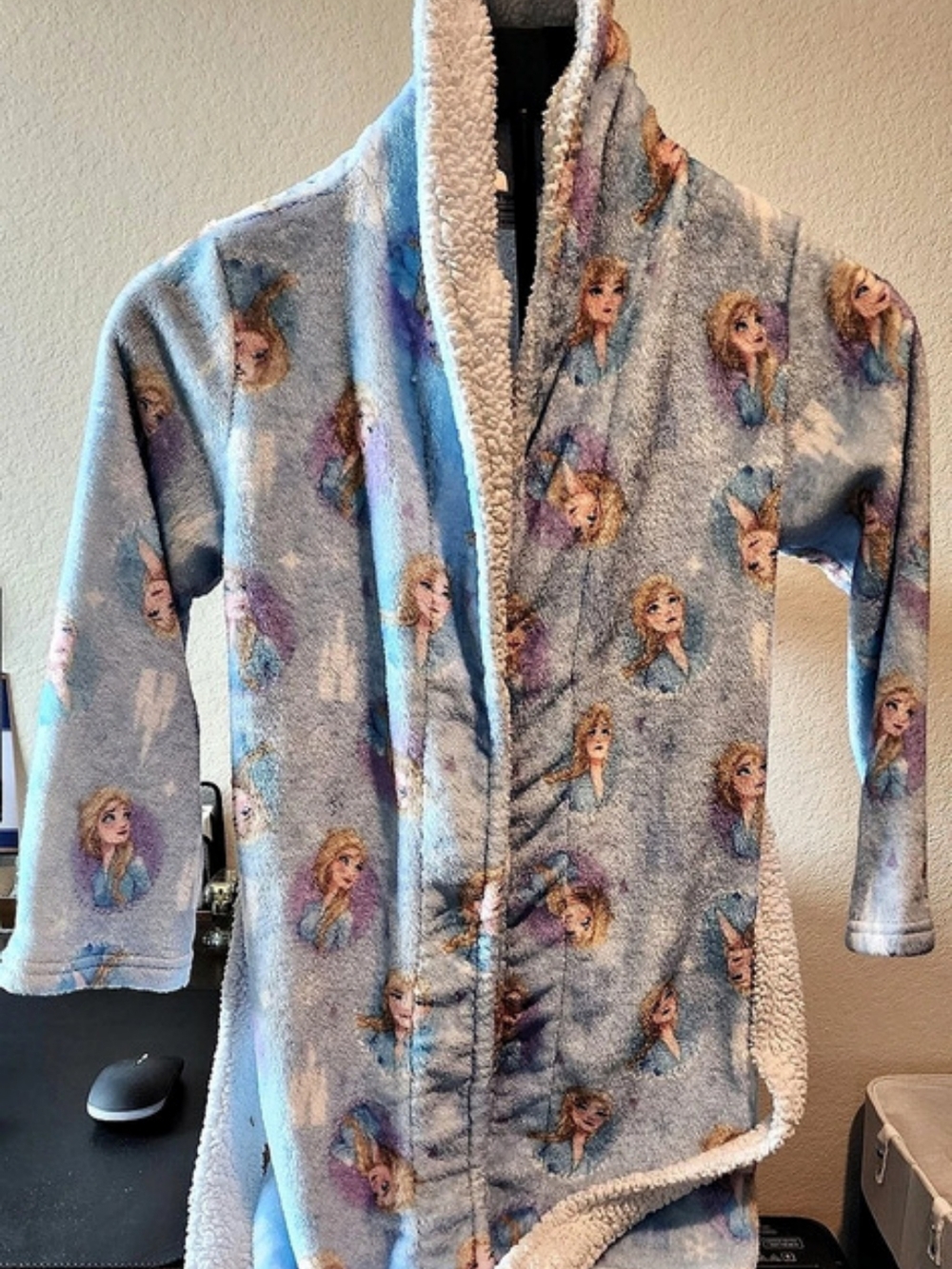 Disney Frozen Elsa Fleece Sherpa Robe Girls Small